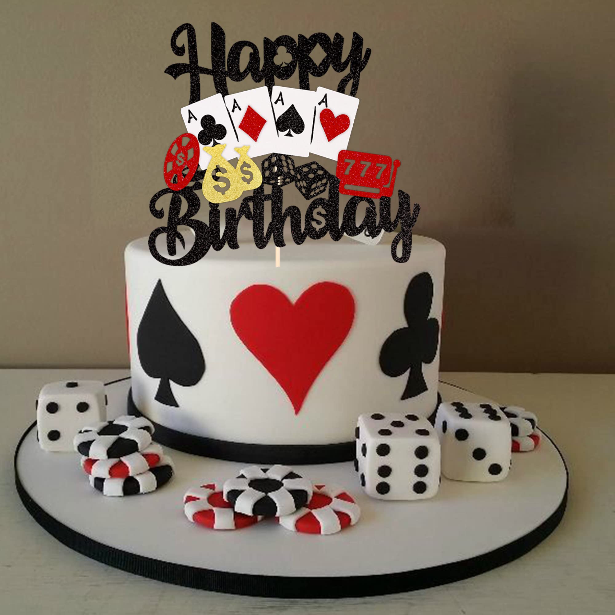 ZHUOWEISM casino night decor suitable for ice cream and cookies