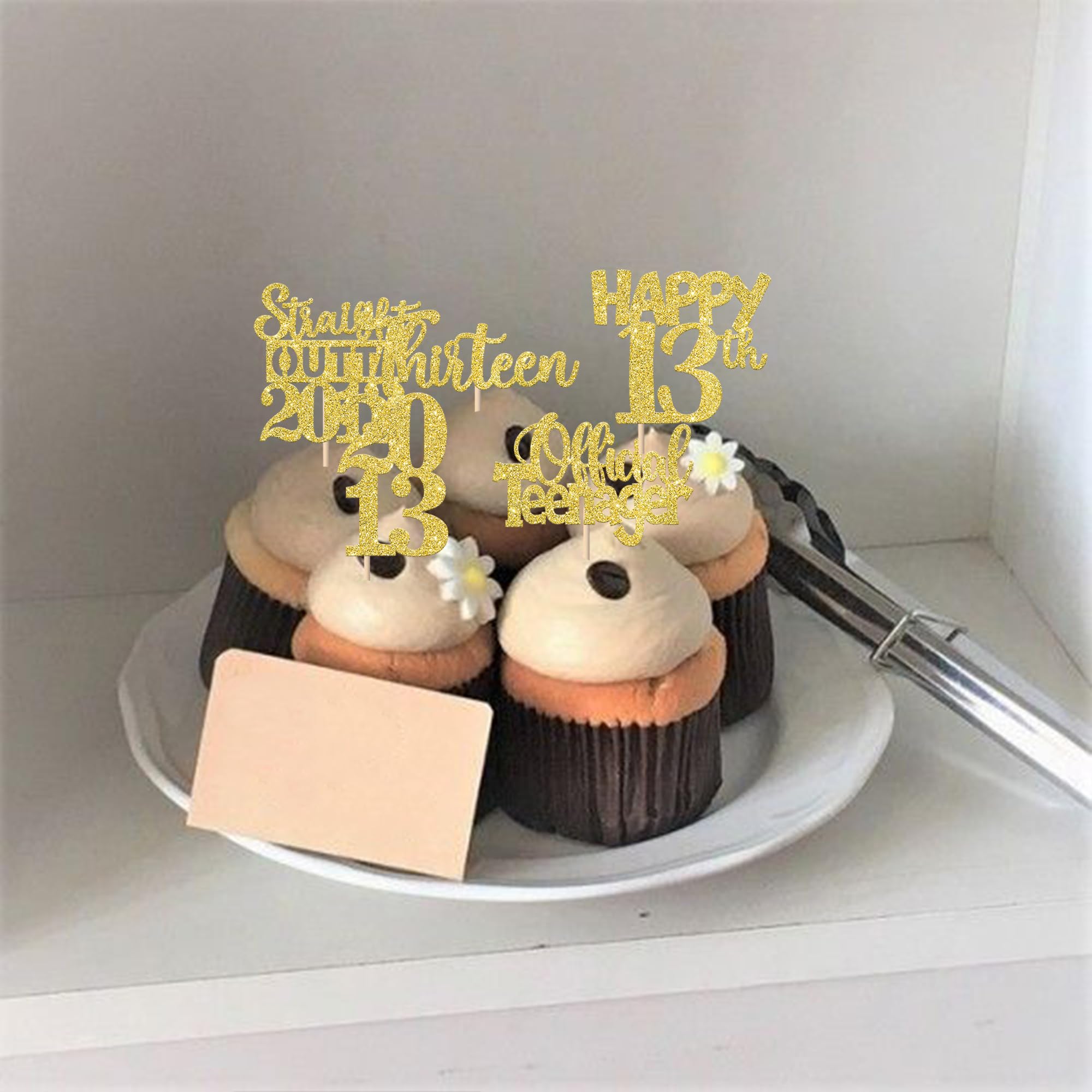 ZHUOWEISM cheers to 13 years toppers enhance cake or cupcakes.