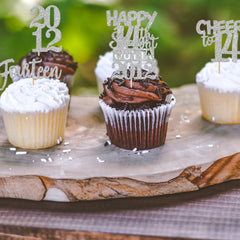 ZHUOWEISM cheers to 14 years cupcake pick brightens desserts.