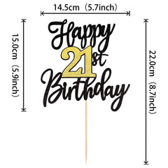 ZHUOWEISM Cheers to 21 Years Topper adds festive sparkle to desserts