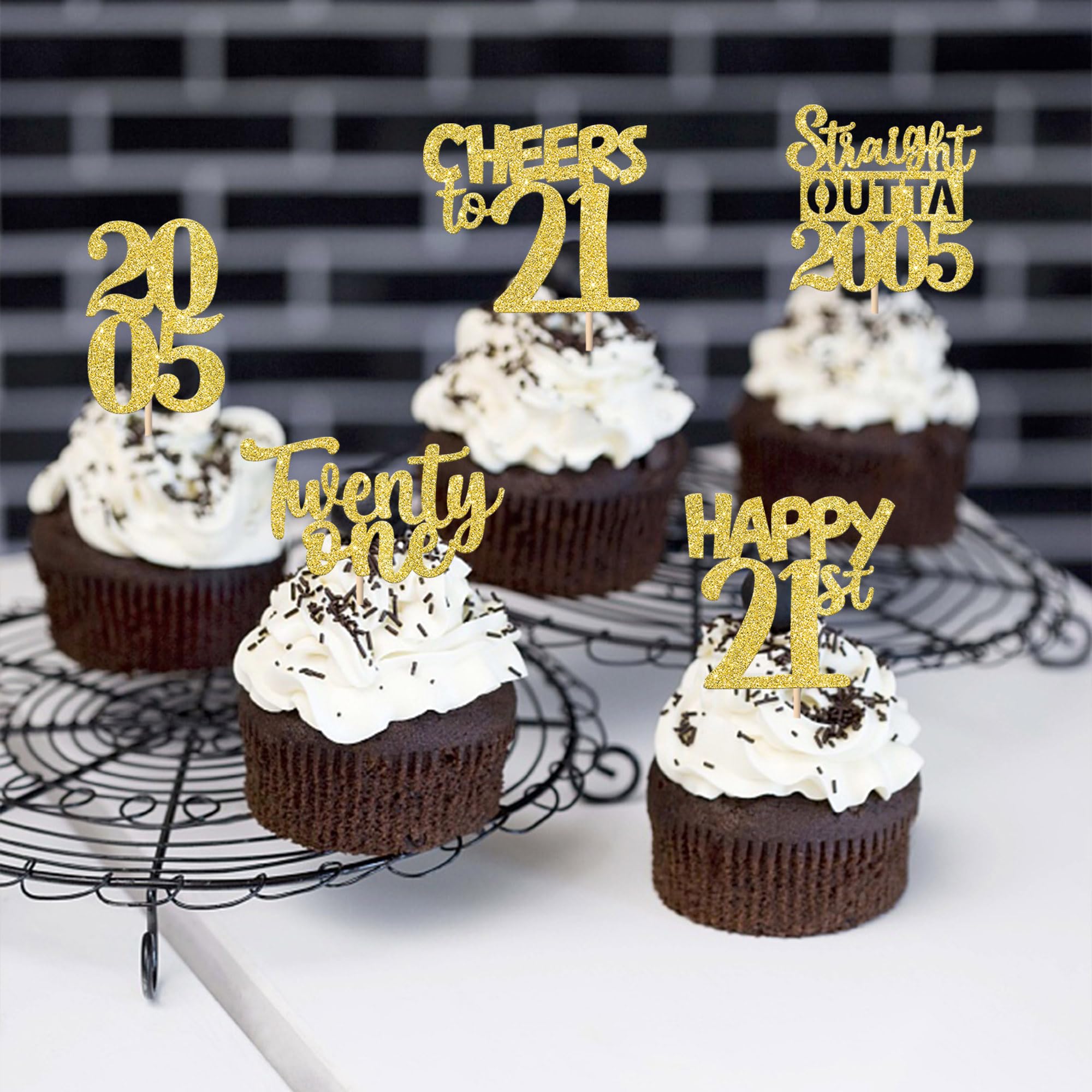 ZHUOWEISM cheers to 21 years topper highlights party cakes and treats.