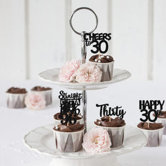 ZHUOWEISM cheers to 30 years topper creates eye-catching desserts.