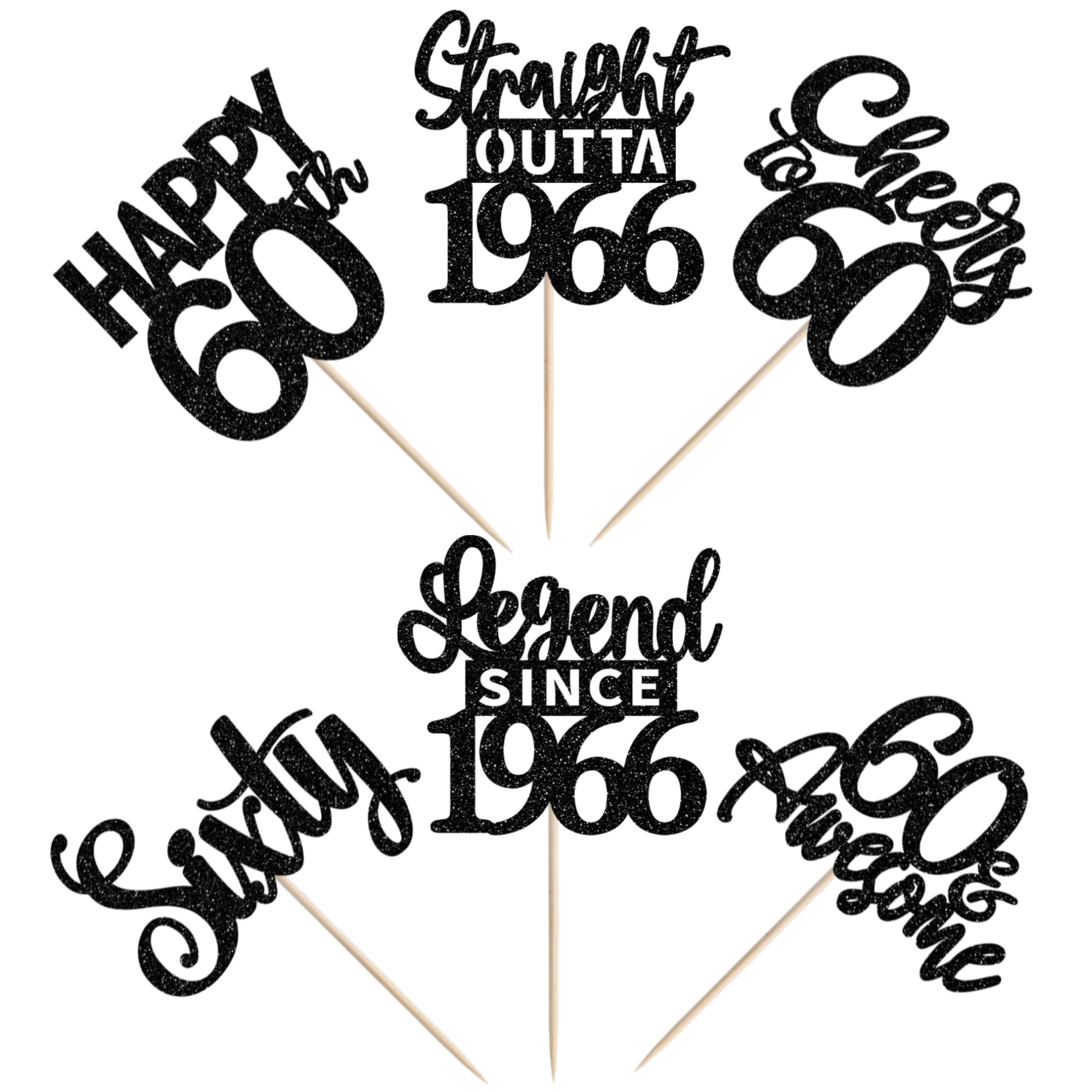 ZHUOWEISM cheers to 60 years decoration enhances party vibes.