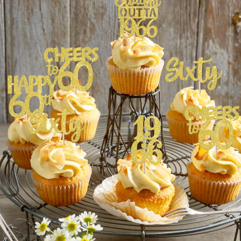 Zhuoweism cheers to 60 years topper keeps the cake focal point.