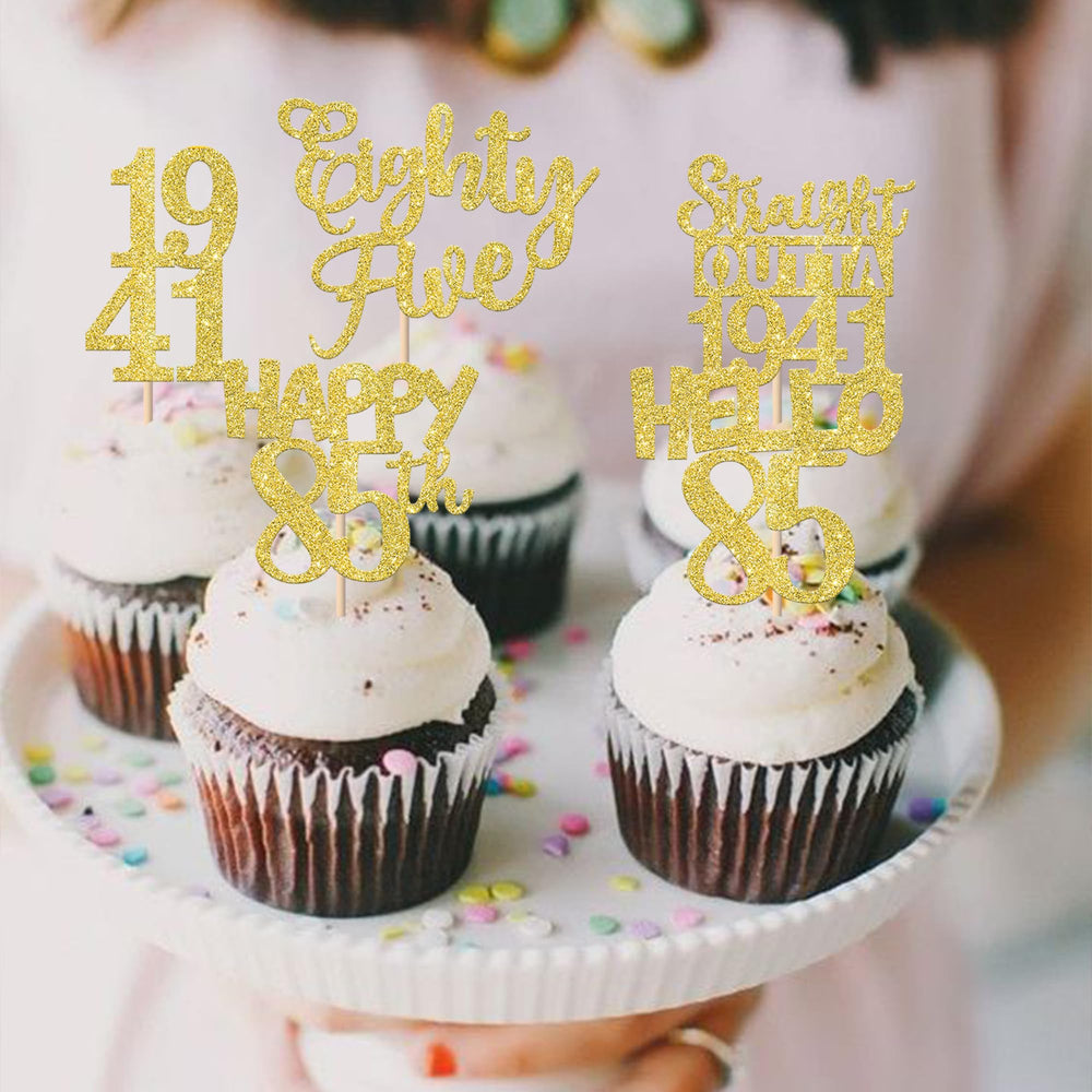 ZHUOWEISM elegant gold glitter toppers elevate cake decorations