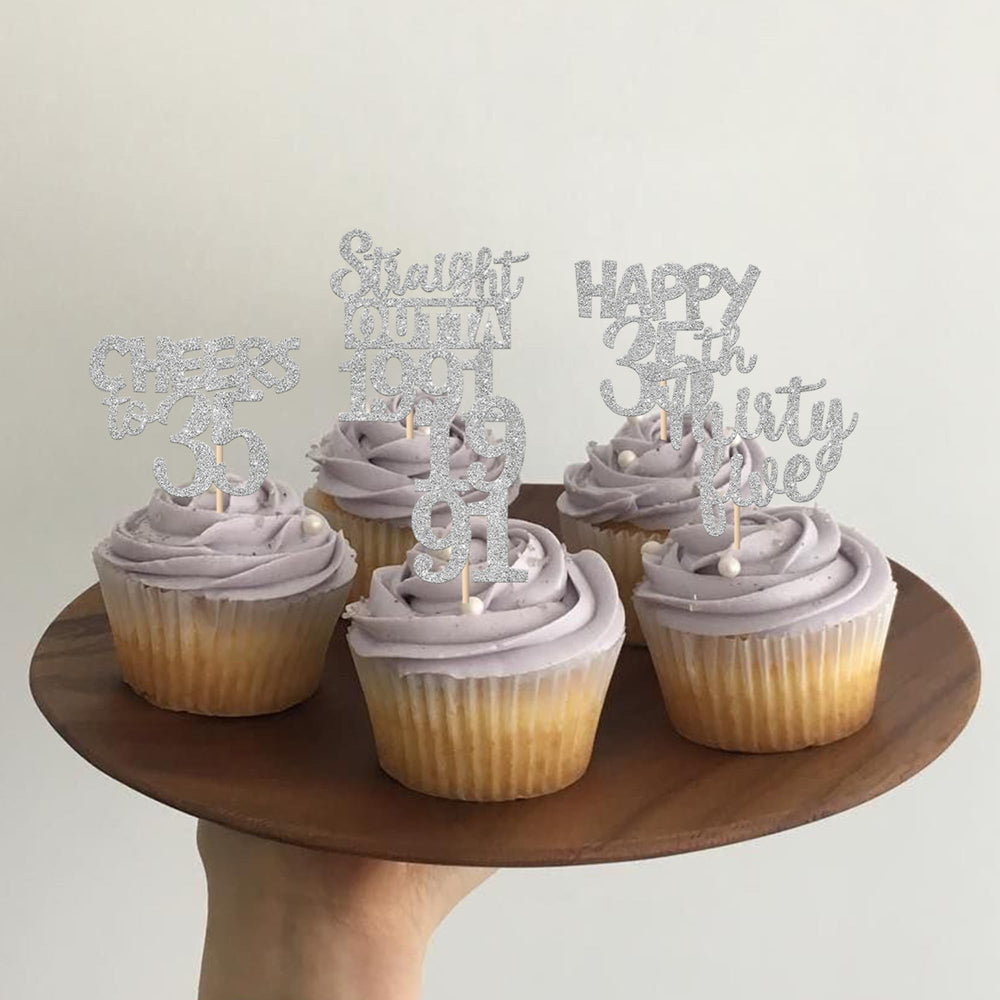 ZHUOWEISM cupcake decor pack with sticks for easy dessert decorating