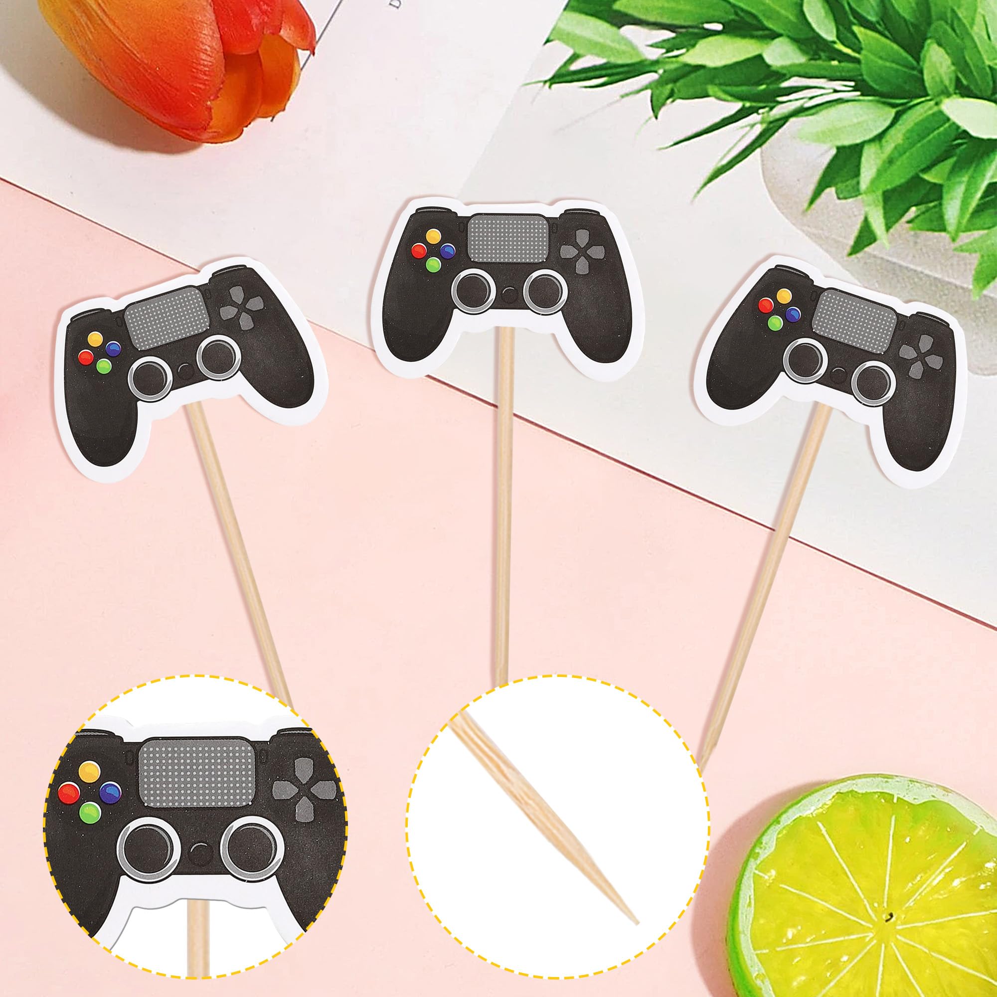 ZHUOWEISM cupcake decorations for game theme supplies elevate treats