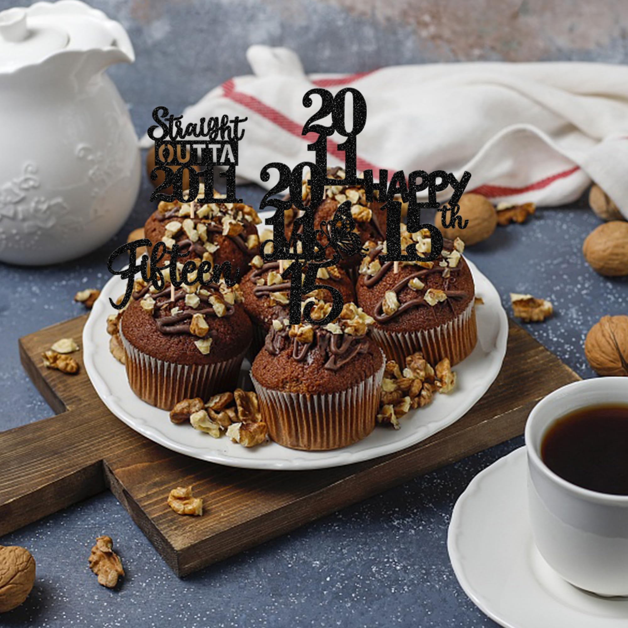 ZHUOWEISM cupcake decorations topper set for quick party styling