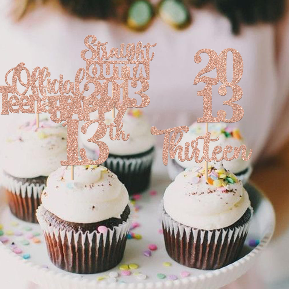 ZHUOWEISM cupcake picks glitter add sparkle to cakes, cookies, and desserts.