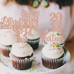 ZHUOWEISM cupcake picks glitter add sparkle to cakes, cookies, and desserts.