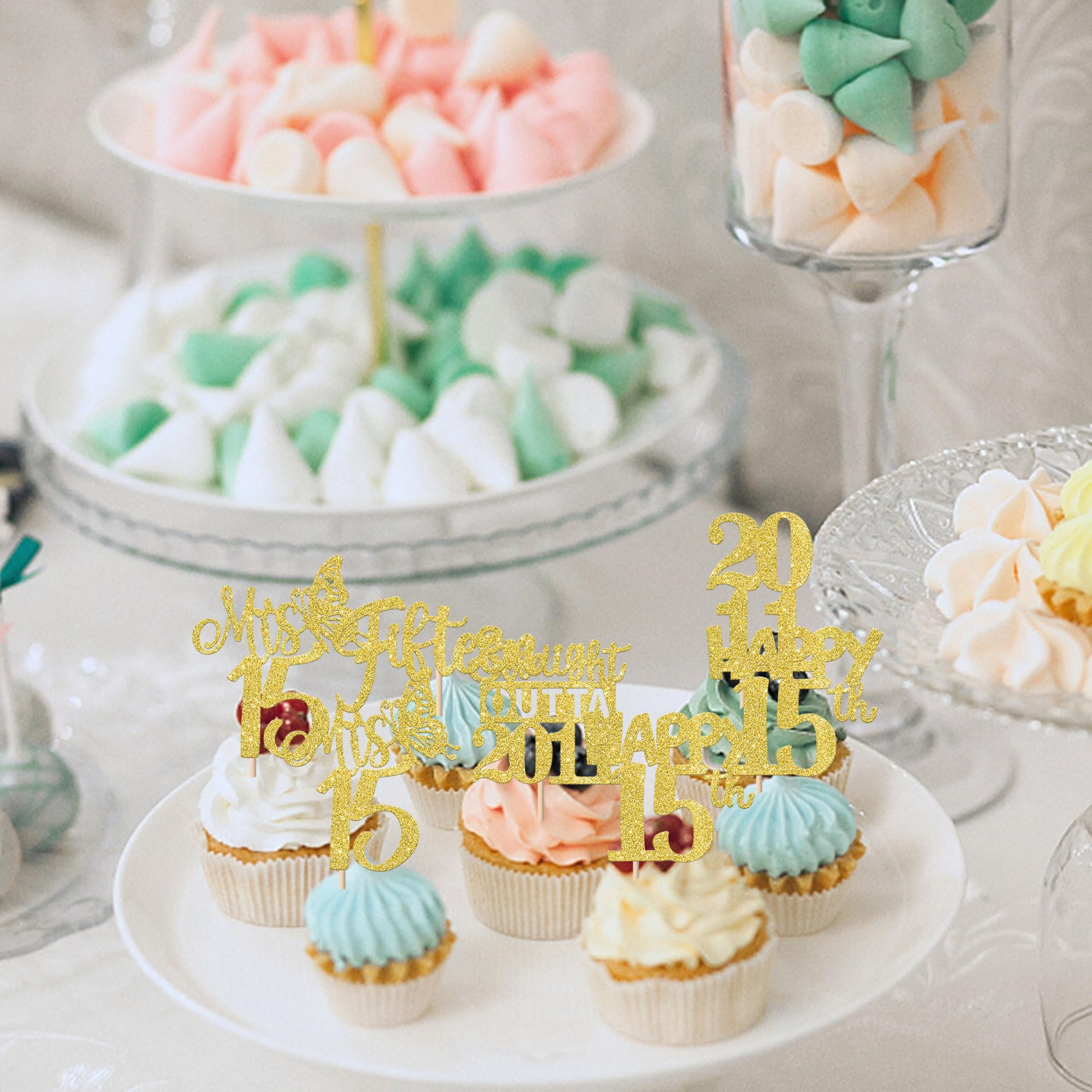 ZHUOWEISM Cupcake toppers improve visibility on dessert tables during events.