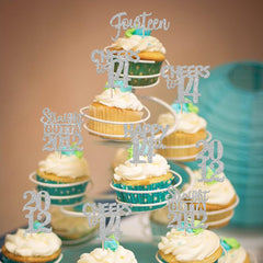 ZHUOWEISM cupcake toppers suitable for cupcakes, ice cream, and fruits.