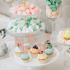 ZHUOWEISM dessert toppers rose gold set elevates themed celebrations