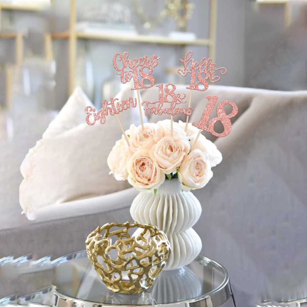 ZHUOWEISM Double-sided glitter 18 centerpiece stick shines from both sides for decor