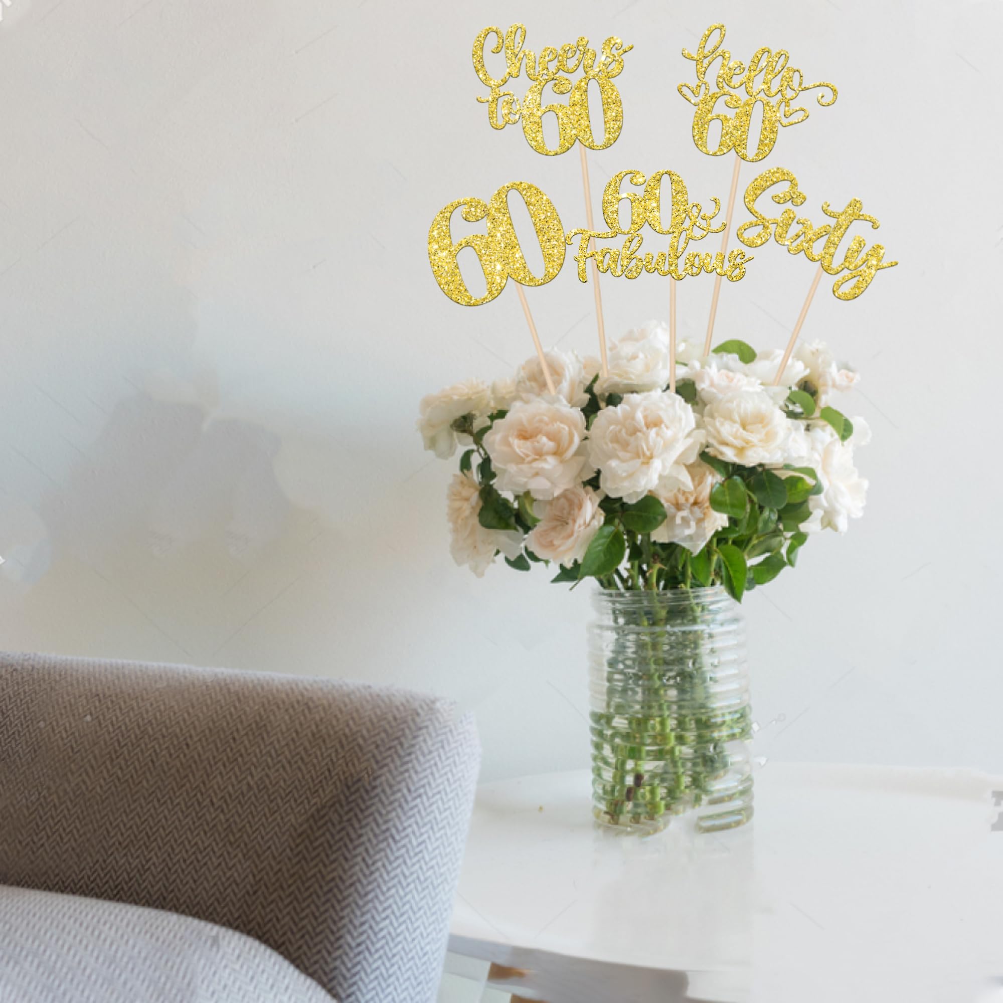 ZHUOWEISM Double sided glitter centerpiece sticks catch light from every angle