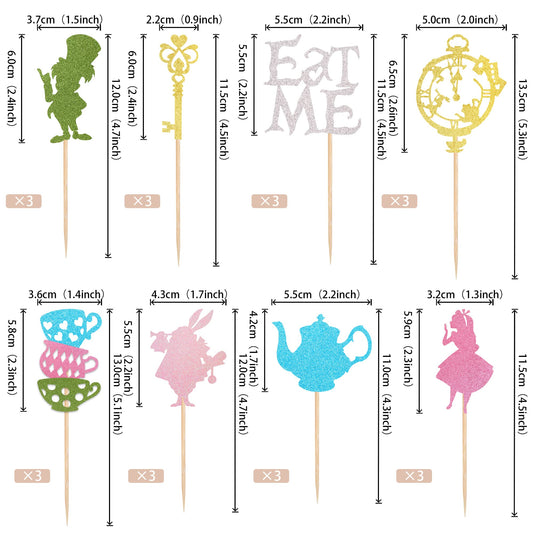 ZHUOWEISM Eat Me glitter cupcake toppers brighten desserts at celebrations