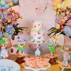 Delicate wafer paper butterflies cling to a cake for professional-looking decoration.