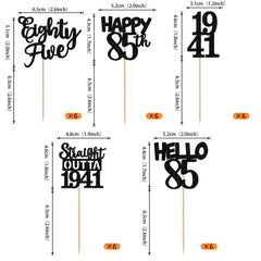 ZHUOWEISM eighty five birthday toppers create eye-catching cupcake decor.