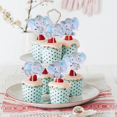 ZHUOWEISM elephant theme party toppers for baby showers and birthdays