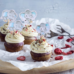 ZHUOWEISM blue elephant topper design C eye-catching cupcake centerpiece
