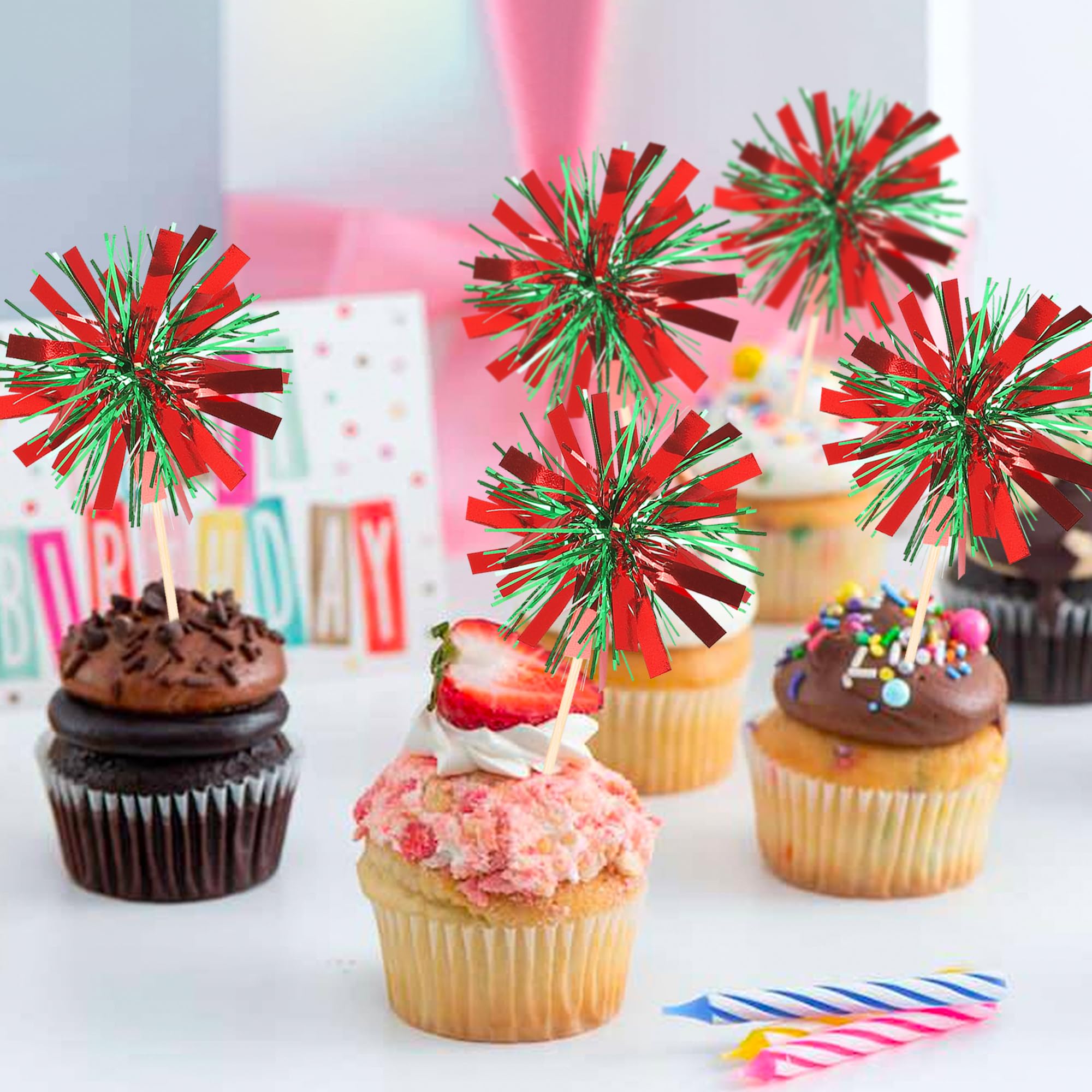 ZHUOWEISM foil cake decoration sticks sturdy and safe for treats