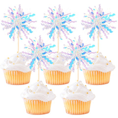 ZHUOWEISM foil firework cupcake toppers in silver add festive sparkle to treats
