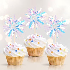 ZHUOWEISM foil print toppers for cupcakes bring party vibes to any dessert table