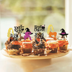 ZHUOWEISM glitter card stock toppers on food-grade bamboo sticks.