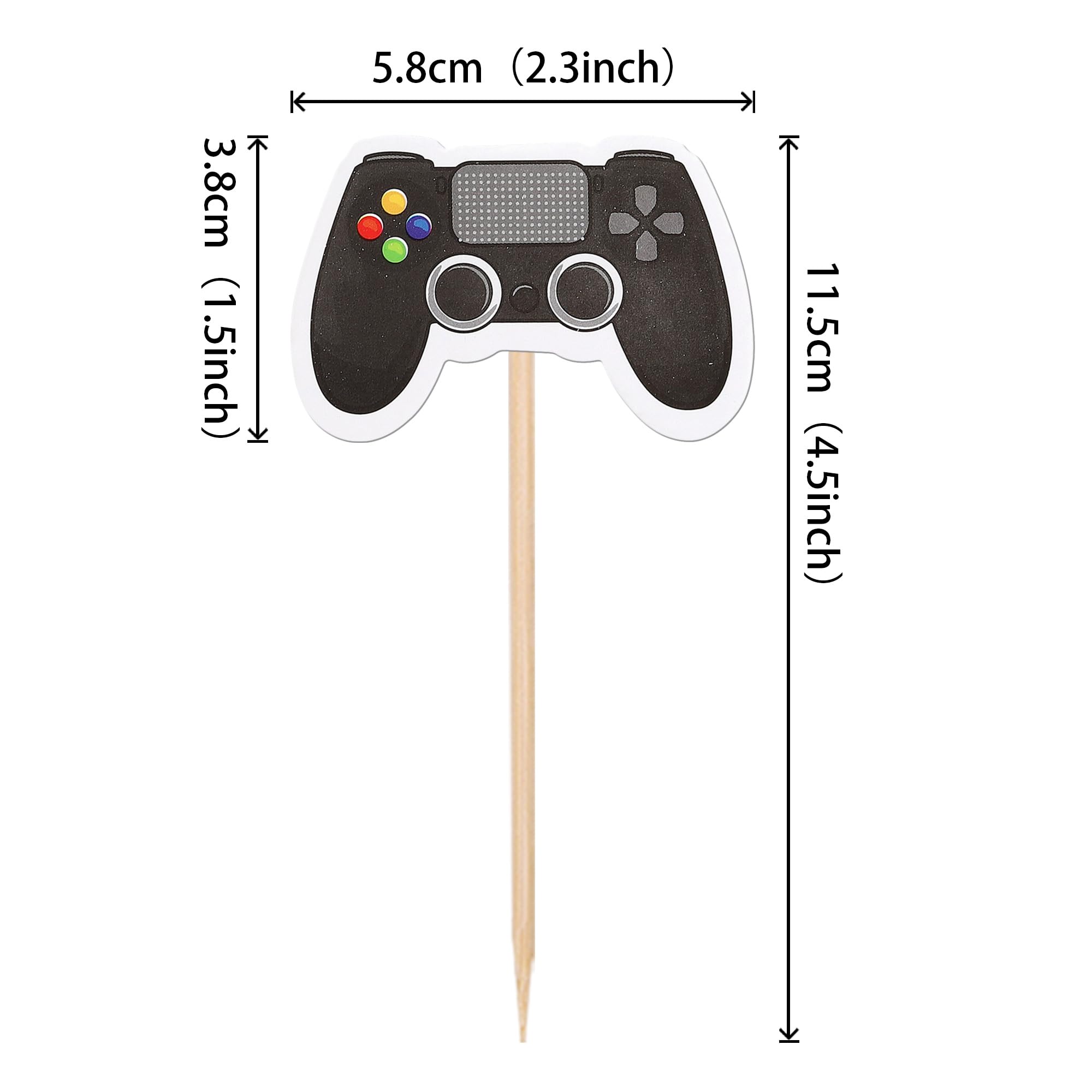 ZHUOWEISM gamepad cupcake picks for party decorations and desserts