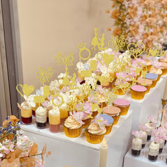 ZHUOWEISM Glitter card stock detail close-up topper shines on desserts