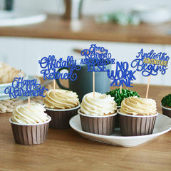 ZHUOWEISM glitter card stock toppers with food-grade sticks sturdy and eye-catching