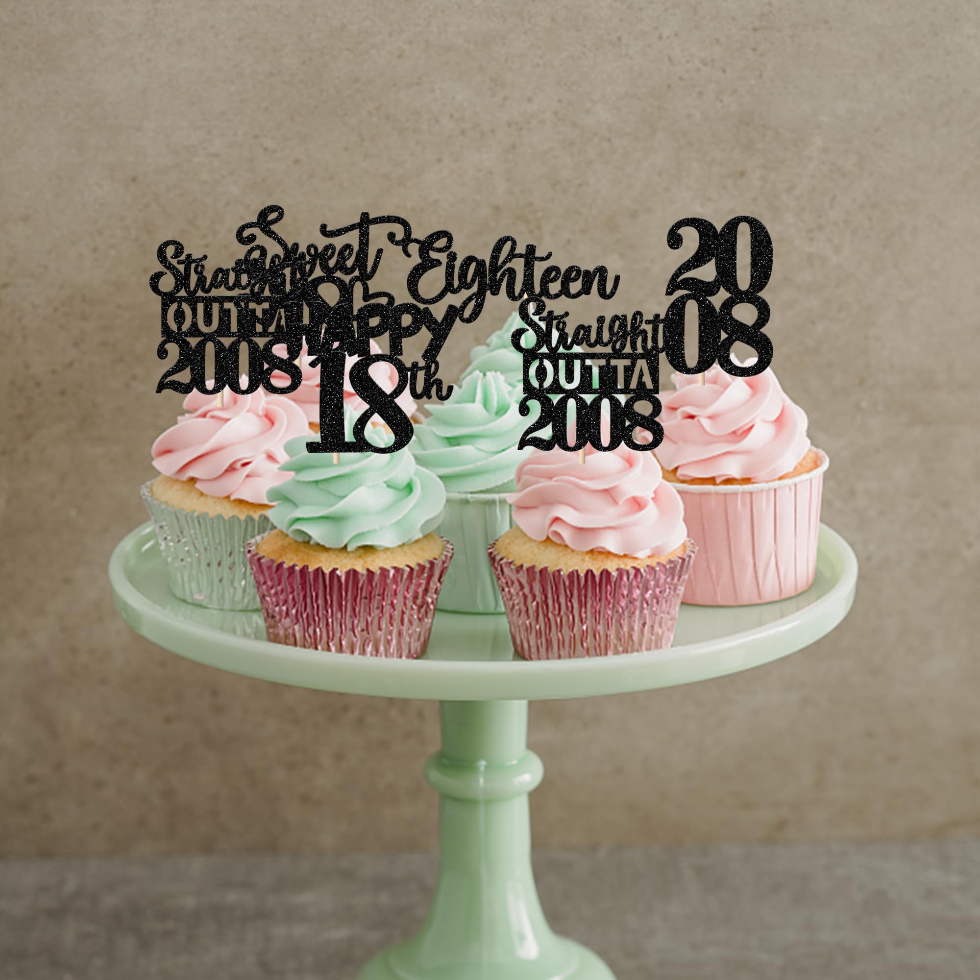 ZHUOWEISM glitter card stock topper set catches eyes at celebrations