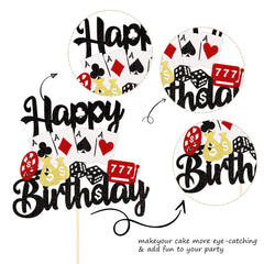 ZHUOWEISM glitter card stock topper shines under party lights