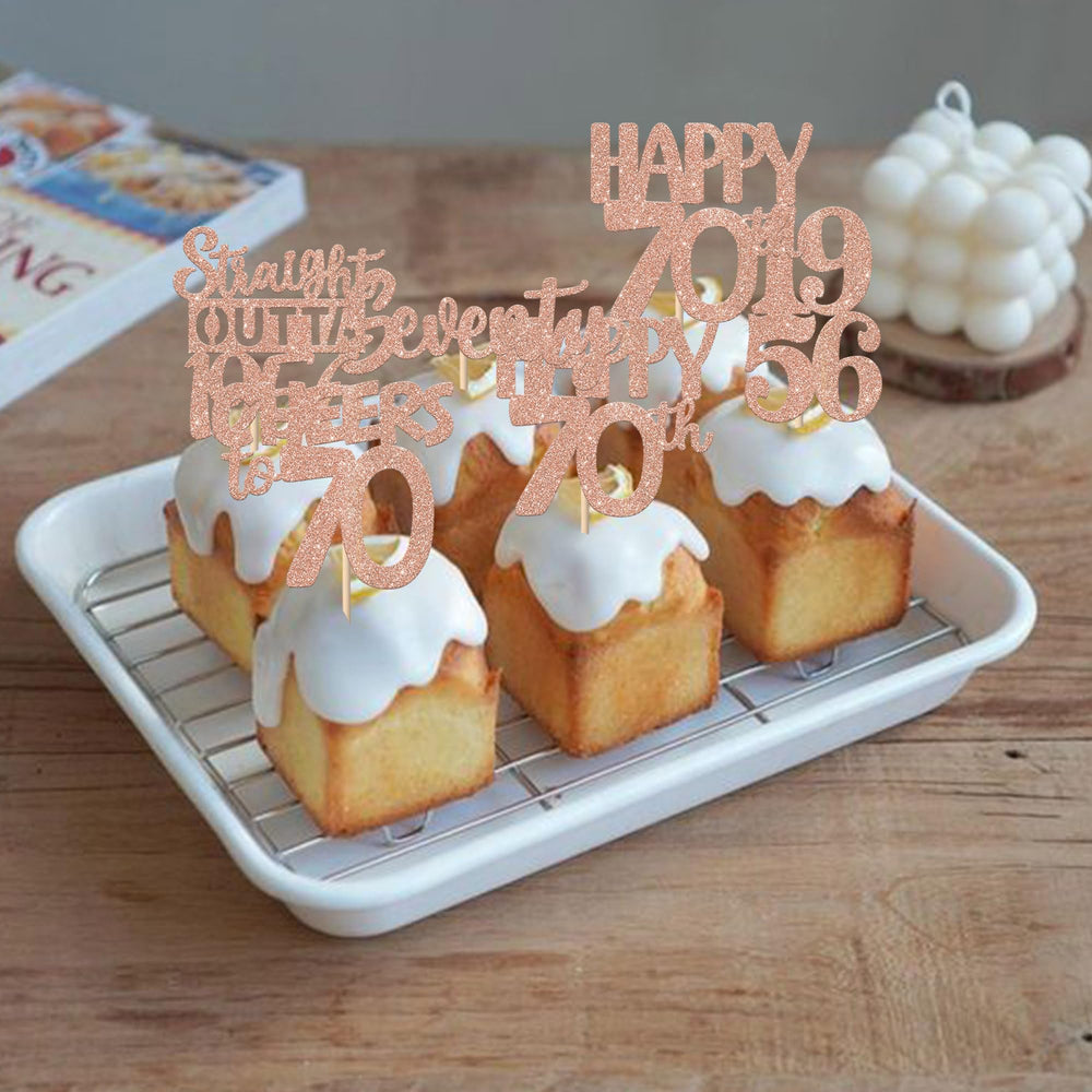 ZHUOWEISM glitter cupcake toppers collection enhances party decor