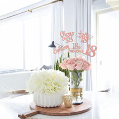 ZHUOWEISM Glittery 18th birthday stick adds versatile sparkle to centerpieces