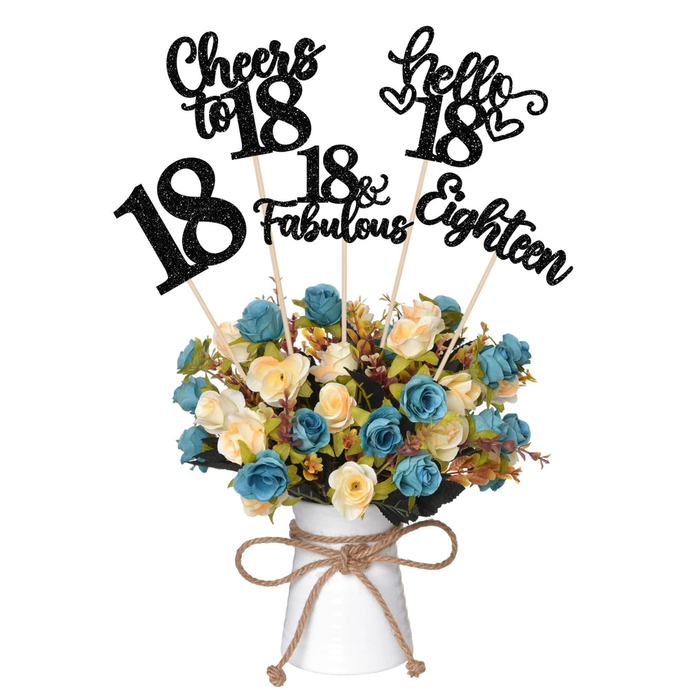 ZHUOWEISM happy 18th birthday centerpiece sticks design 1 enhances table decor and party vibe