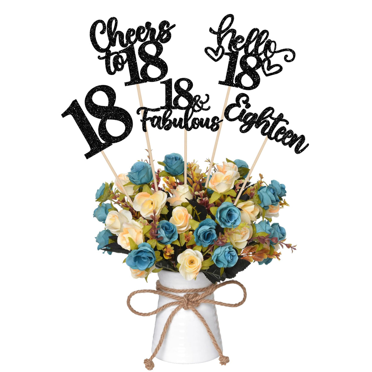 ZHUOWEISM happy 18th birthday centerpiece sticks design 1 enhances table decor and party vibe