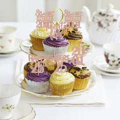 ZHUOWEISM happy 25th anniversary toppers create memorable cake decorations.