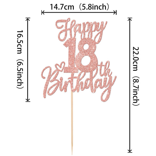 ZHUOWEISM Hello 18 topper with stick, adds height and shine to cakes