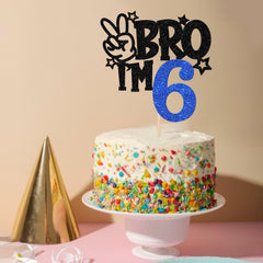 ZHUOWEISM Hello 6 fabulous cake topper blue keeps cake decoration simple.