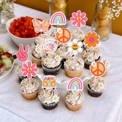 ZHUOWEISM baby shower and birthday cupcakes gain quick flair with these toppers.
