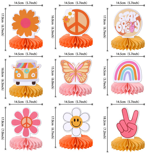 ZHUOWEISM hand-sign centerpiece with butterfly and daisy accents for festive tables