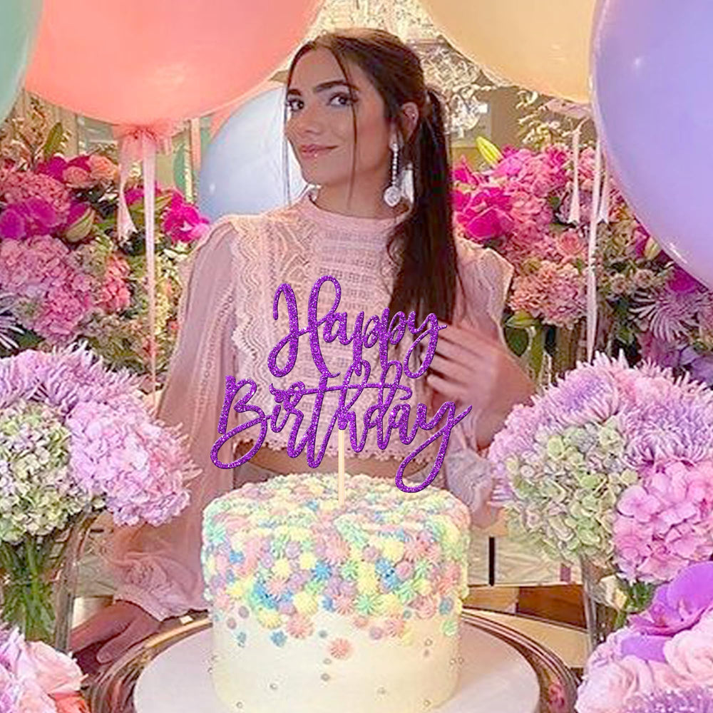 ZHUOWEISM birthday decoration elevates anniversaries with a festive purple accent.
