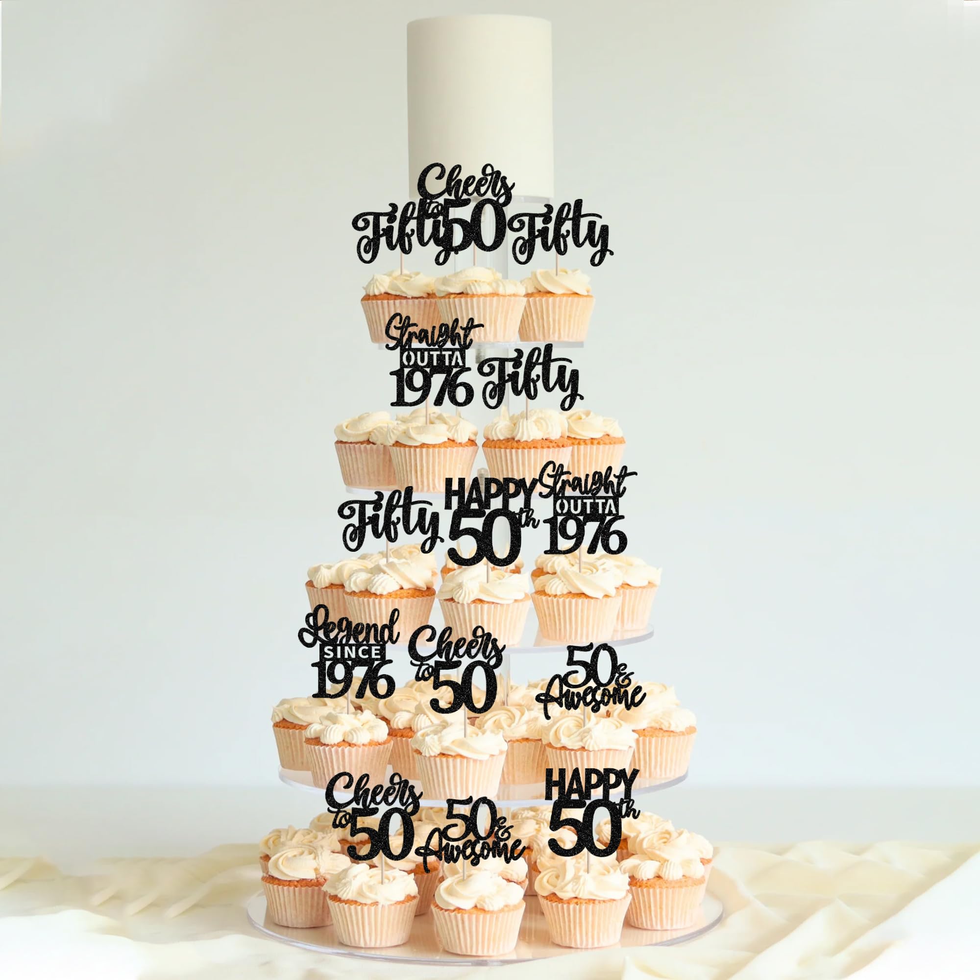 ZHUOWEISM no-oven-safe cupcake toppers for quick decorating on desserts.