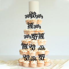 ZHUOWEISM no-oven-safe cupcake toppers for quick decorating on desserts.