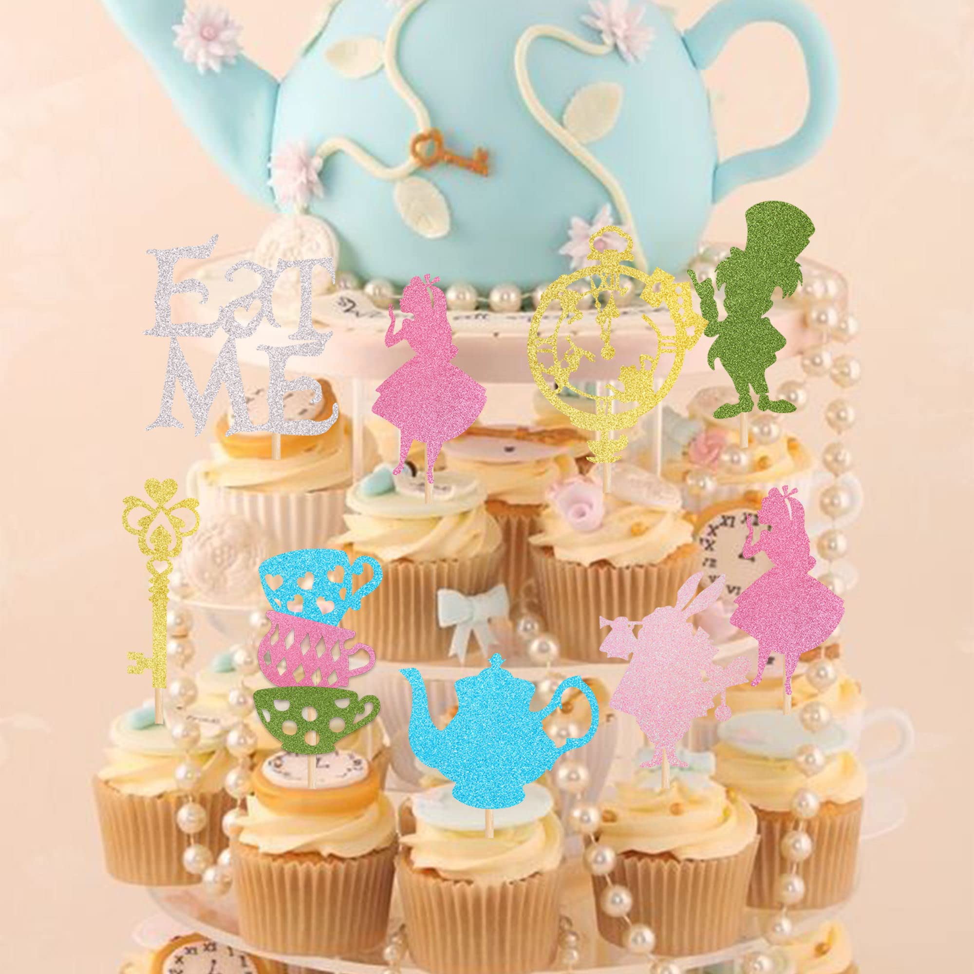 ZHUOWEISM Key cupcake toppers evoke whimsical party stories