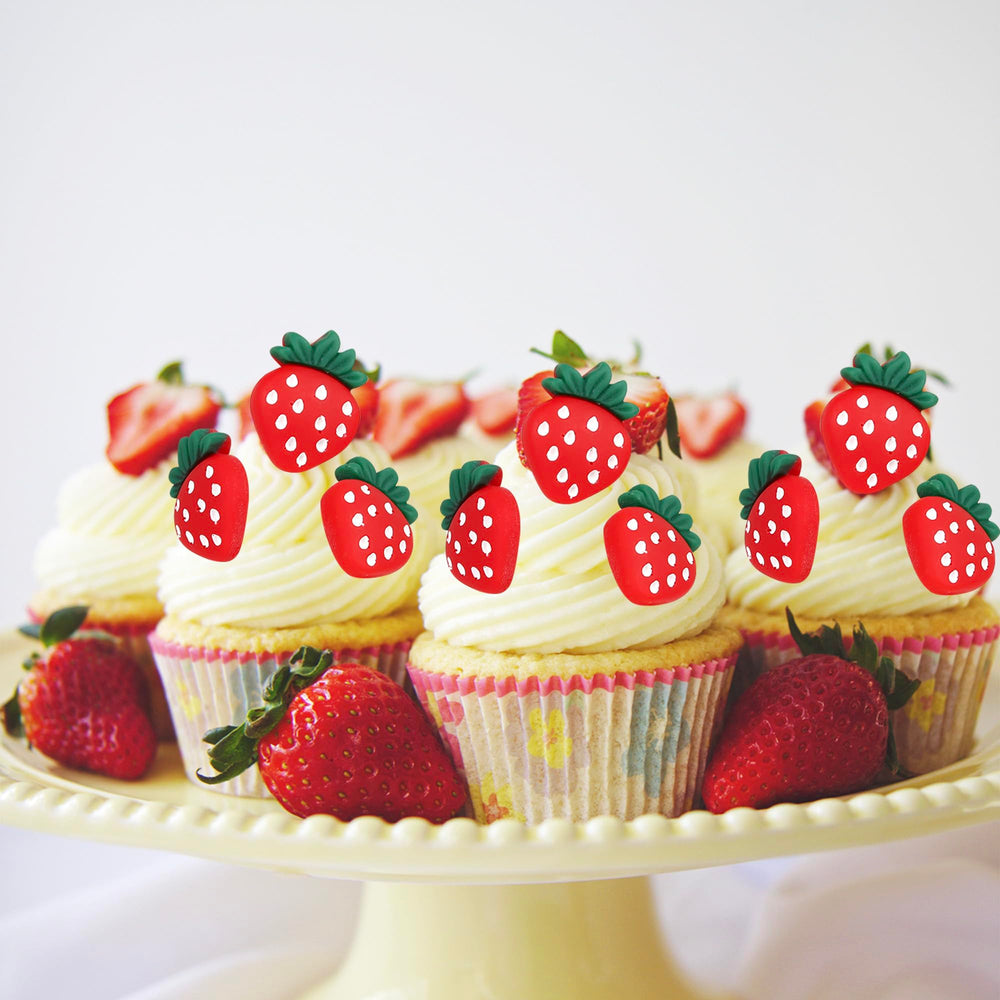 ZHUOWEISM kids birthday cupcake toppers provide playful fruit decor for celebrations.