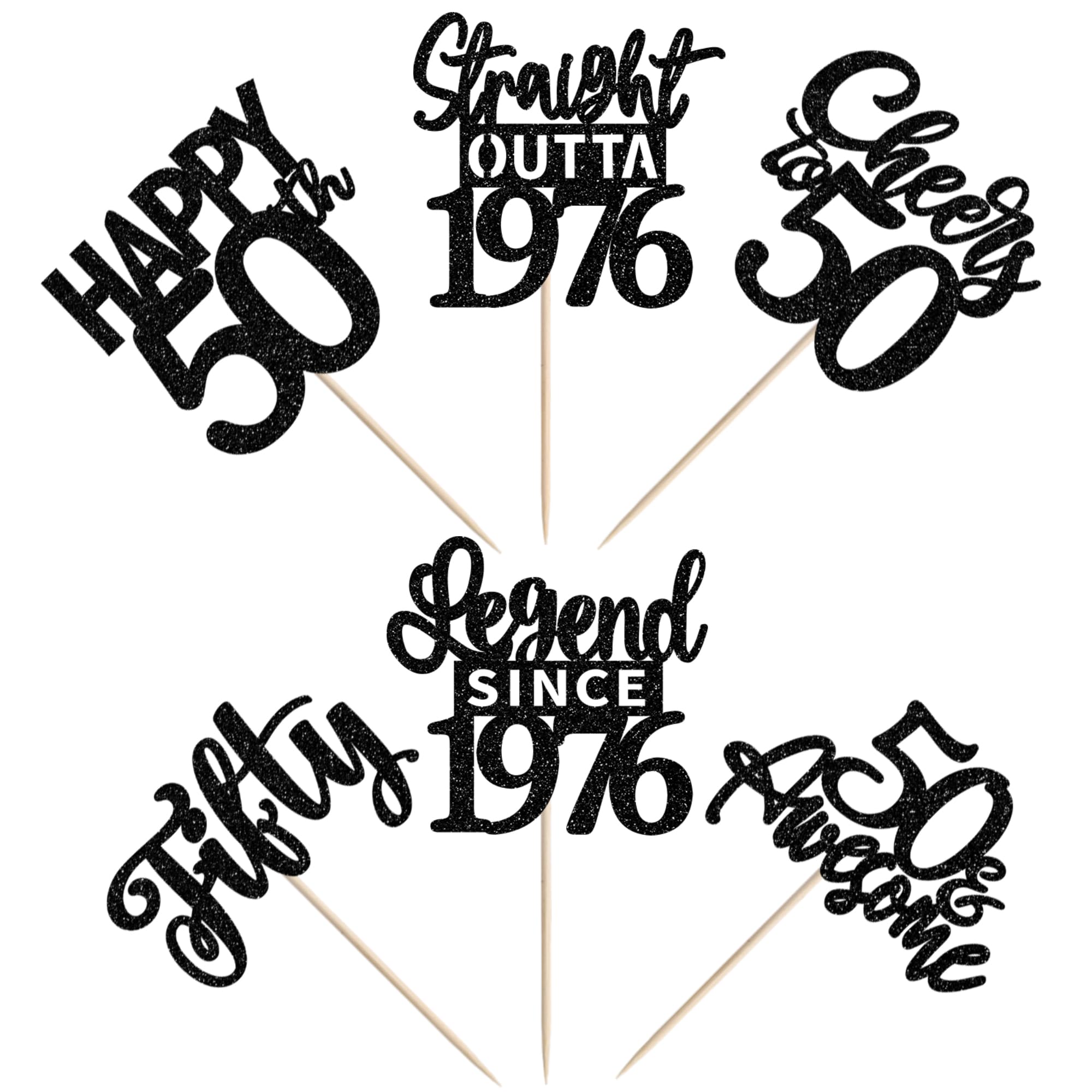 ZHUOWEISM legend since 1976 cupcake decoration toppers brighten themed treats.