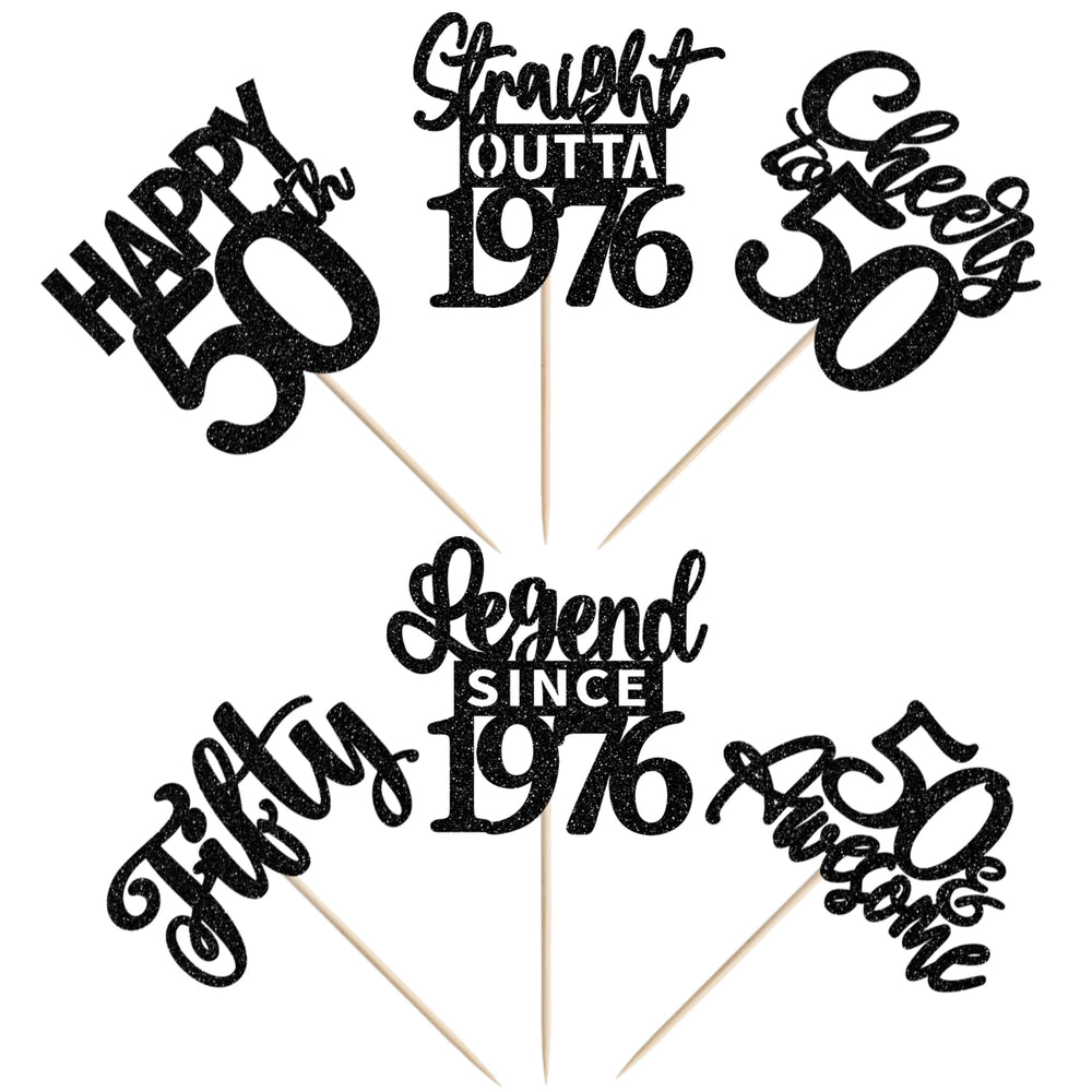ZHUOWEISM legend since 1976 cupcake decoration toppers brighten themed treats.