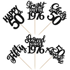ZHUOWEISM legend since 1976 cupcake decoration toppers brighten themed treats.